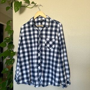 Five.By.Five Navy and White Plaid Shirt